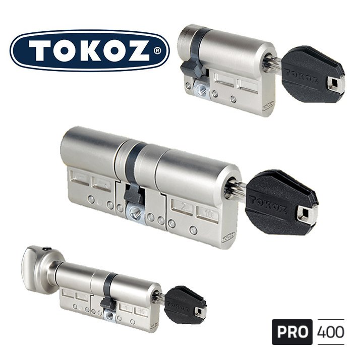 Цилиндровый механизм TOKOZ PRO 400 HARD ключ/вертушка (корпус из закаленной стали)